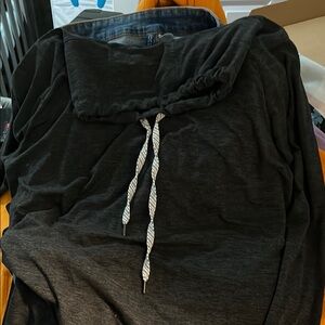 Black Hoodie with Drawstrings